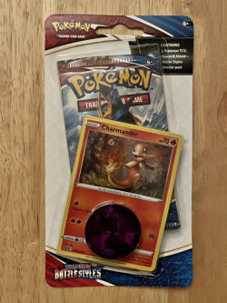 Pokemon Blister Booster Pack CHARMANDER HOLO Promo & COIN Battle Styles SEALED - Image 1