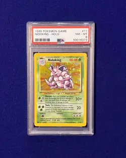 PSA 8 Nidoking Holo #11 Base Set 1999 Pokemon - Image 1