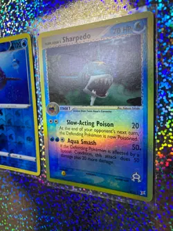 Pokemon TCG EX Team Magma vs Team Aqua Reverse Holo 18/95 Team Aqua's Sharpedo - Image 3