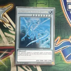 Yugioh! Blue-Eyes White Dragon MVP1-ENG55 Secret Rare 1st Ed FADED MISPRINT NM - Image 1