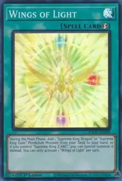 Yugioh! Wings of Light - AGOV-EN048 - Super Rare - 1st Edition Near Mint - Image 1