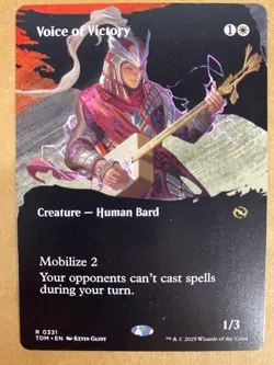 MTG 1x BORDERLESS Voice of Victory 331 Tarkir: Dragonstorm Magic the Card x1 NM - Image 1