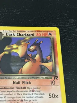 Pokemon Dark Charizard 21/82 Non-Holo Card Team Rockets Series - Image 3