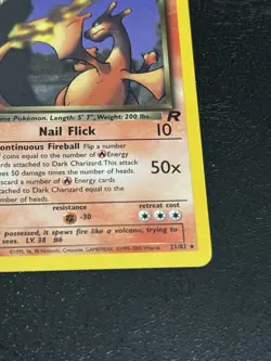 Pokemon Dark Charizard 21/82 Non-Holo Card Team Rockets Series - Image 4