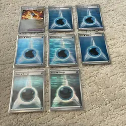 Lot of (8) Pokemon All Holo Energy Cards NM/M Sleeved Never Played TCG NM - Image 1