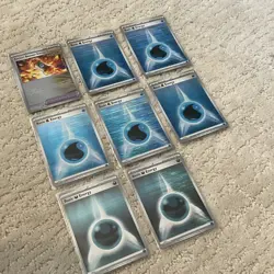 Lot of (8) Pokemon All Holo Energy Cards NM/M Sleeved Never Played TCG NM - Image 5