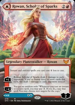 Rowan, Scholar of Sparks / Will, Scholar of Frost (Borderless) -Foil MTG - Image 1