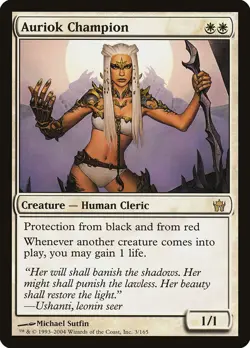 Auriok Champion Fifth Dawn - Lightly Played Foil - Image 1