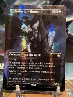 MTG | High-Society Hunter (Borderless) (🔮Mana Foil🔮) [Foundations] - Image 1