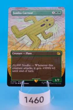 MTG Jumbo Cactuar (Borderless) Final Fantasy Regular #343 - Image 1