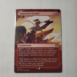 [1x] Aggravated Assault Near Mint, English Wilds of Eldraine Extras MTG Magic - Image 1