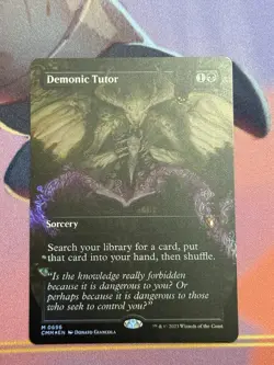 Demonic Tutor [Borderless Foil] #696 Magic Commander Masters - NM - MTG - Image 1
