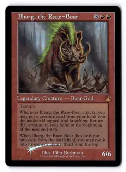 Ilharg, The Raze Boar NM* FOIL RETRO Ravnica Remastered ENGLISH 334 -UnltdCards - Image 1