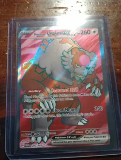 Pokemon TCG Bloodmoon Ursaluna EX Twilight Masquerade 202/167 Full Art Rare - Image 1