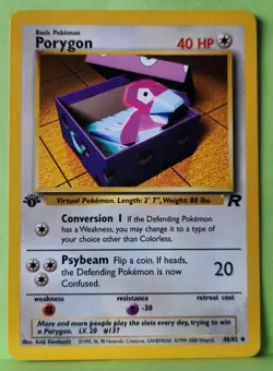 Pokemon - Porygon - 1st Edition 48/82 - 2000 Team Rocket [Vintage] - Image 1