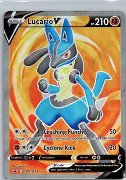Pokemon TCG Lucario V SWSH213 SWSH Black Star Promos NM - Image 1