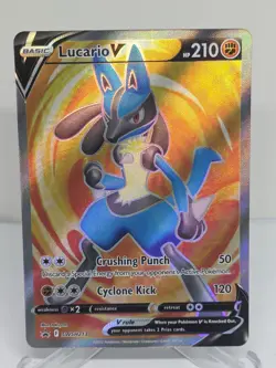 Pokemon TCG Lucario V SWSH Black Star Promos SWSH213 Holo Promo - Image 1