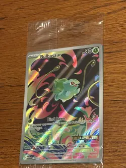 2025 Pokemon Mega Evolution #133/132 Bulbasaur Illustration Rare Stamped Sealed - Image 3
