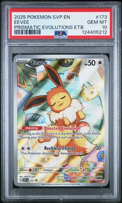 2025 POKEMON SVP EN-SV BLACK STAR PROMO #173 EEVEE PSA 10 - Image 1