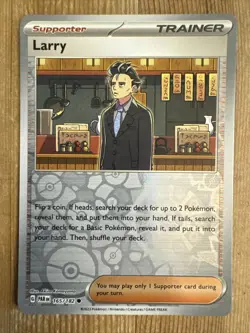Pokemon TCG Larry Paradox Rift 165/182 Reverse Holo Common - Image 1