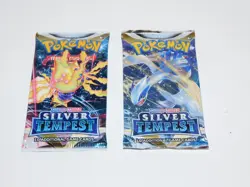 Lot of 2 Pokemon TCG Sword & Shield Silver Tempest Booster Packs NEW/SEALED - Image 1