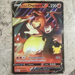2021 Pokemon Celebrations Lance's Charizard V Black Star Promo SWSH133 (JUMBO) - Image 1