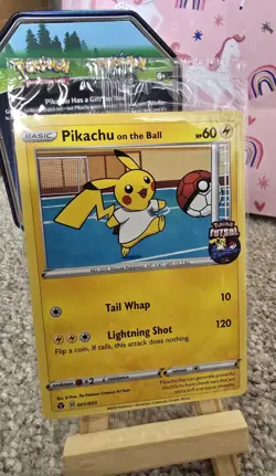 Pokemon Pikachu TCG Promo Card On the Ball Futsal, 001/005 (SEALED) - Image 1