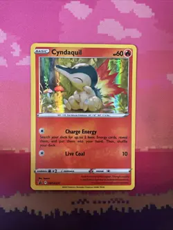 Pokemon Card Cyndaquil SWSH221 Black Star Promo Near Mint - Image 1