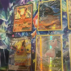 Super Rare Pokemon Card Lot (9 Cards Shown) Mew Prime x3, Radiant Flareons, Mew - Image 2