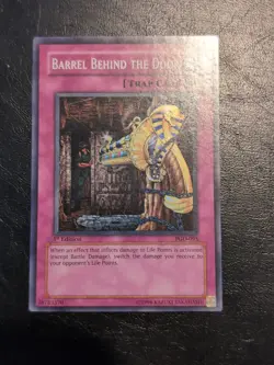 Yu-Gi-Oh! SUPER RARE HOLO CARD BARREL BEHIND THE DOOR PGD-095 1ST NM/VLP - Image 1