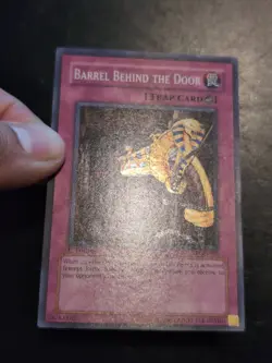 Yu-Gi-Oh! SUPER RARE HOLO CARD BARREL BEHIND THE DOOR PGD-095 1ST NM/VLP - Image 2