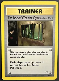 Pokemon Card - The Rocket's Training Gym Stadium Card 104/132 Gym Heroes Rare - Image 1
