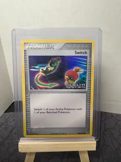 Trainer Switch 102/113 EX Delta Species STAMPED Holo Pokemon Card 2005 NM/LP - Image 1