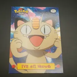 Meowth #52 TV11 - NON-HOLO - Topps Pokemon Series 1 PUZZLE Card - NM/LP - Image 1