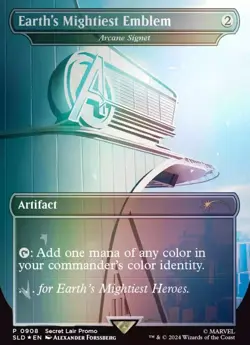 MTG Arcane Signet as "Earth's Mightiest Emblem" Promo Card Marvel X Secret Lair - Image 3