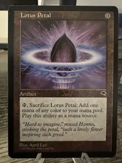 MTG Tempest Lotus Petal (LP) - Art: April Lee - Image 1