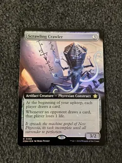 Magic The Gathering MTG - Scrawling Crawler (Extended Art) Foil - FDN - Image 1