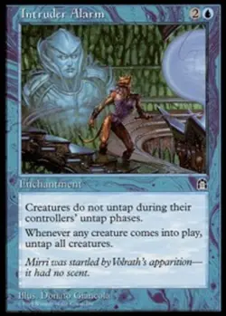MTG Intruder Alarm, Stronghold, Heavily Played, English - Image 1