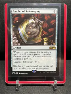 Amulet of Safekeeping - Magic MTG 2019 Core Set - NM - Image 1