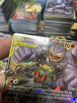 Pokemon Machamp & Marshadow GX 82/214 Unbroken Bonds Ultra Rare Holo HP - Image 3