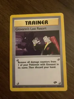 Pokemon TCG Giovanni's Last Resort Trainer Gym Challenge 105/132 LP - Image 1
