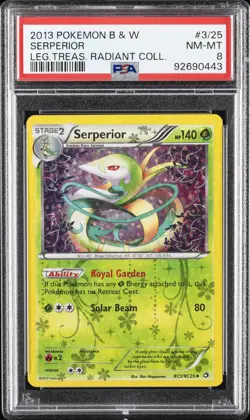 2013 POKEMON B&W LEGEND TREASURES RADIANT COLL #RC3 SERPERIOR PSA 8 - Image 1