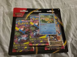 Pokemon Unopened Mega Evolution Three Pack Psyduck Holo Foil Sealed - Image 2