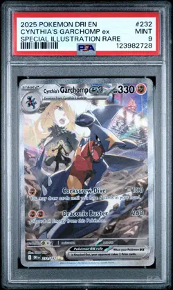 Pokemon TCG Cynthia's Garchomp ex SIR 232/182 - PSA 9 - Destined Rivals - Image 3