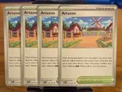 Pokemon TCG Paldean Fates Artazon 076/091 x4 Playset - Image 1