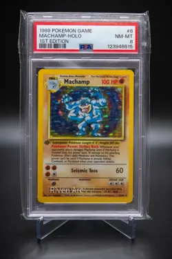 1999 Pokemon Machamp Holo 1st Edition #8 PSA 8 NM-MT | Base Set WOTC Vintage - Image 1