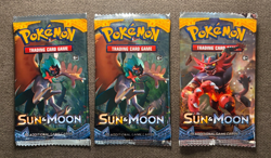 Lot of 3 2017 Pokemon TCG - Sun and Moon Base Set - Booster Packs Factory Sealed - Image 1