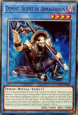 Demise, Agent of Armageddon - CYHO-EN028 - Common - 1st Edition - Lightly Played - Image 1