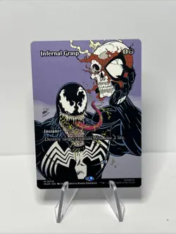 Mtg Spider-Man Venom Infernal Grasp Mythic 0018 Borderless Non Foil NM Card - Image 1