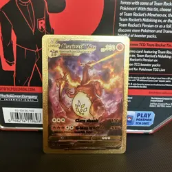 Pokemon Charizard VMax Gold Foil Holo Textured Fan Art Card Nintendo - Image 1